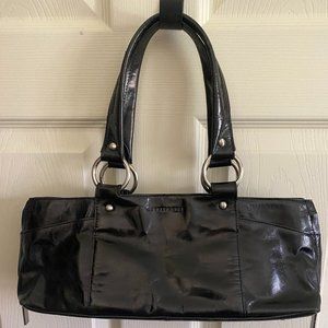Black leather purse